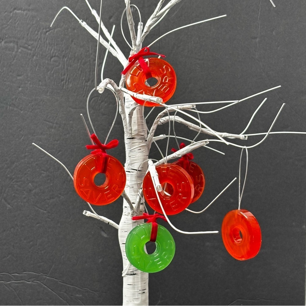 Hallmark Nabisco Lifesavers Candy Christmas Tree Ornaments Vintage 1988 Set of 6